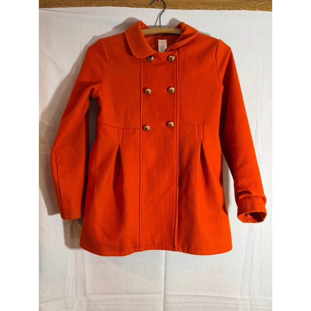 Gymboree Vintage Girls Fall/Winter Wool Coat Large 10/12 Orange